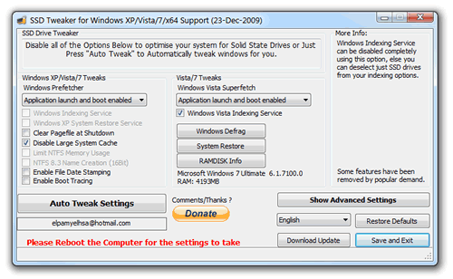 SSD Tweaker 4.0.1 full