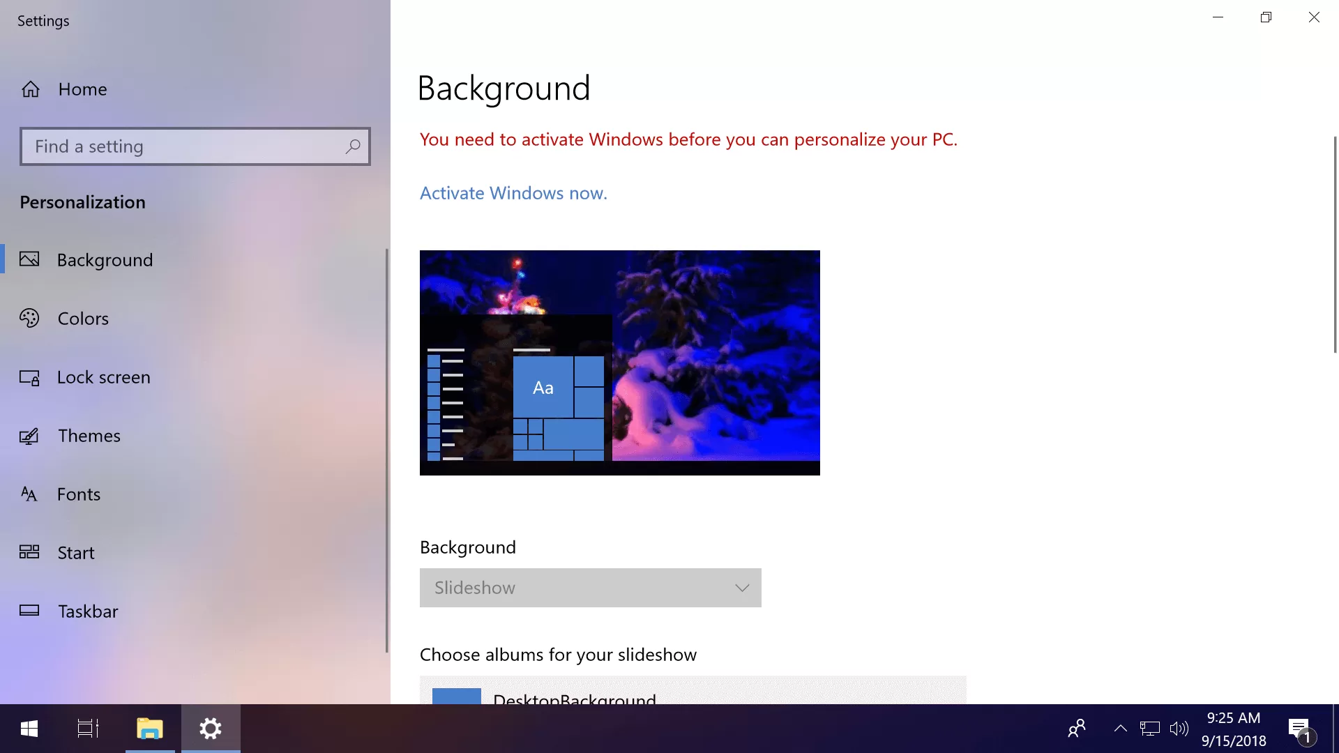 personalize Pc Windows 10