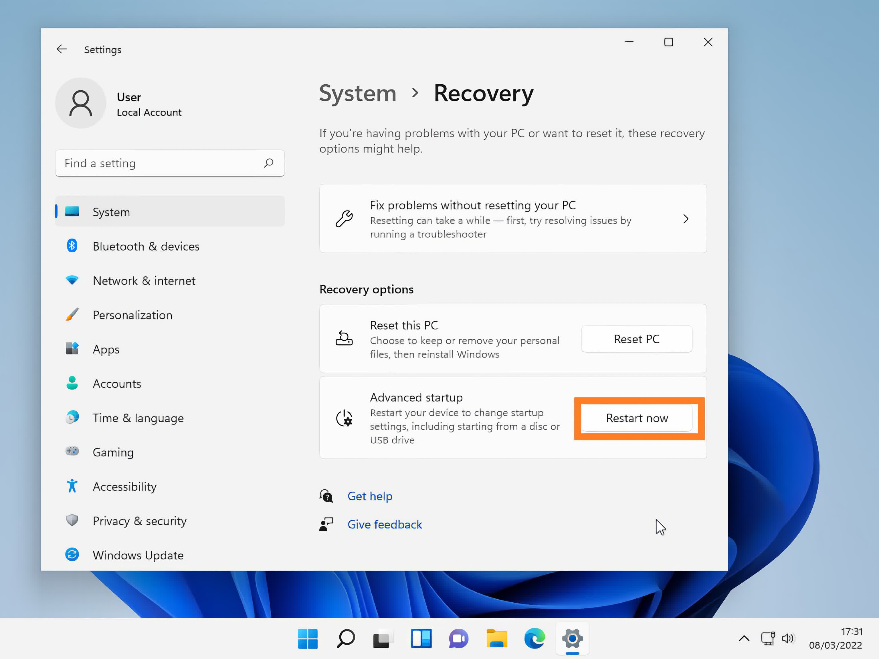 How to Boot to BIOS in Windows 11