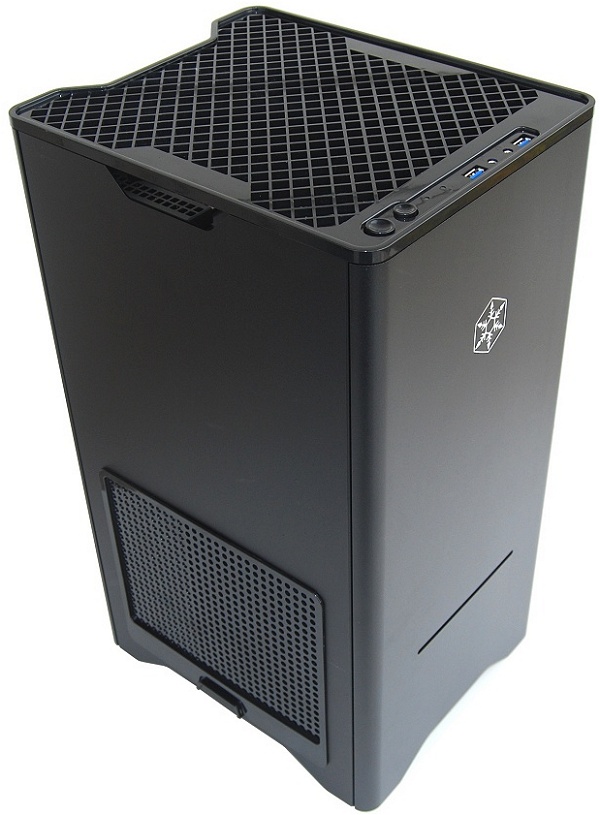 SilverStone Technology Aluminum Micro-ATX Computer Case with Stacked Cooling in Black SST-FT03B-USA 