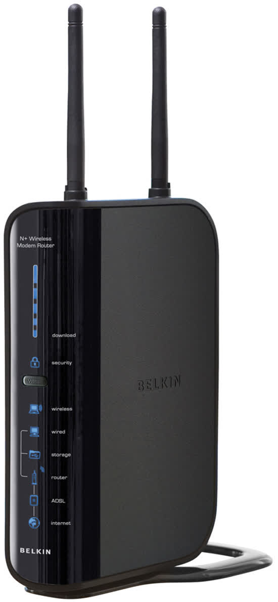 Belkin F5D8635 N+ Wireless ADSL2+ Modem-Router With USB Storage Port