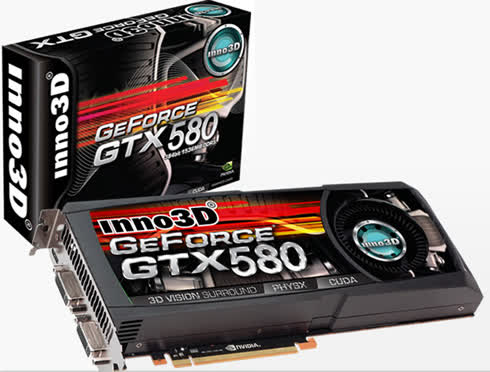 Inno3D GeForce GTX 580 OC 1.5GB GDDR5 PCIe