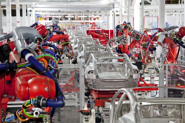 Tesla's Model S factory is full of advanced robotics