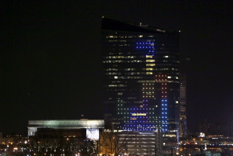 Watch Tetris played on the side of a skyscraper in Philly