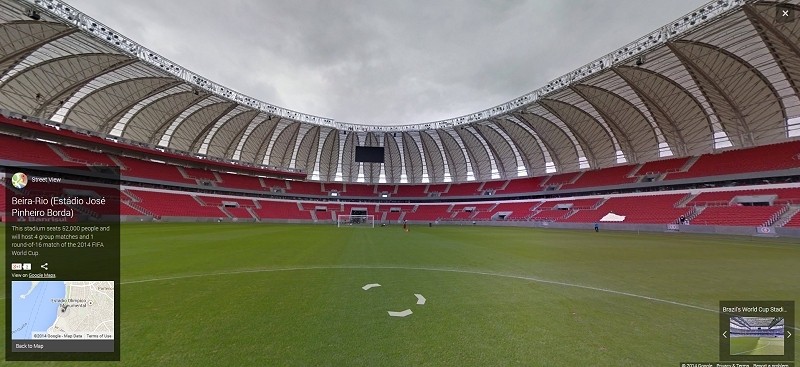 Visit all 12 World Cup stadiums using Google Street View