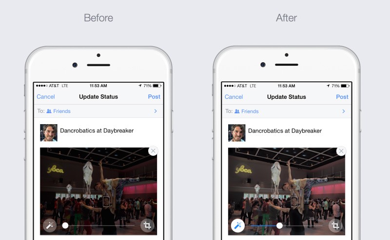 Facebook will auto-enhance your mobile photos