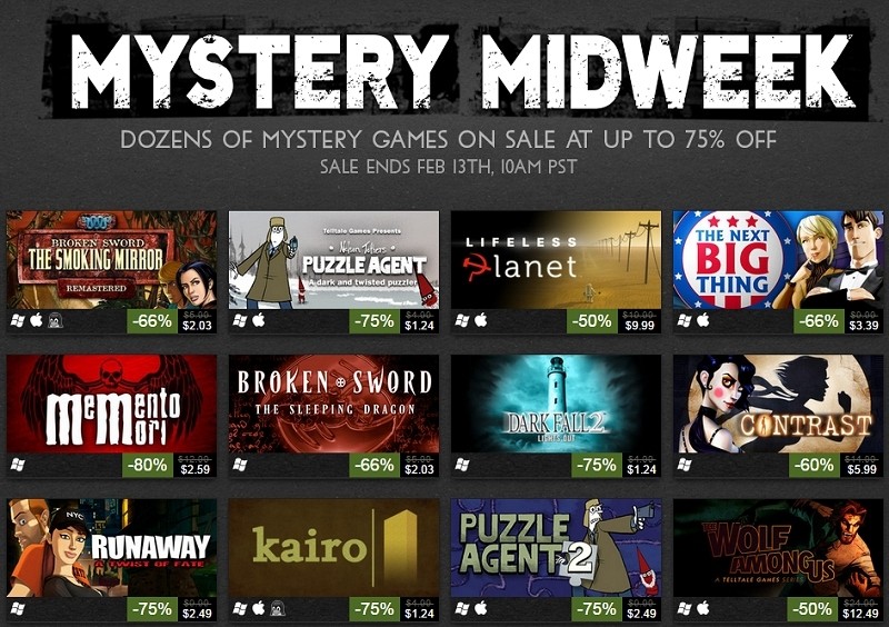 'Mystery Midweek' Steam sale offers discounts on dozens of games in celebration of Friday the 13th
