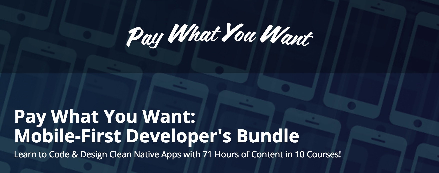 Pay what you want: Learn mobile app development with 70+ hours of training