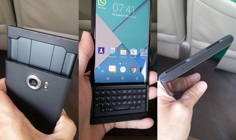 BlackBerry's Android slider with physical keyboard poses for the camera
