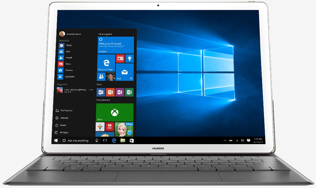 Huawei takes on Surface, iPad Pro with 2-in-1 MateBook running Windows 10