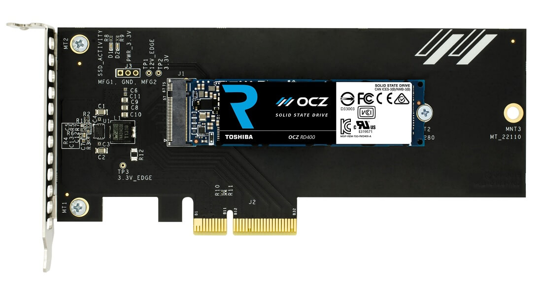 Toshiba launches OCZ RD400 enthusiast PCIe NVMe SSD