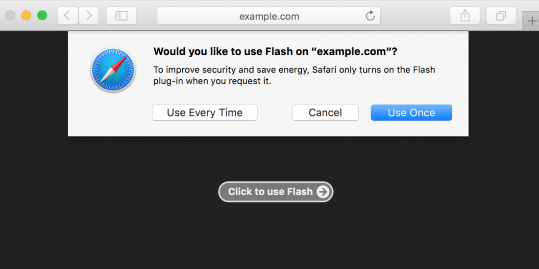 Safari to block Flash, Java and more by default in macOS Sierra