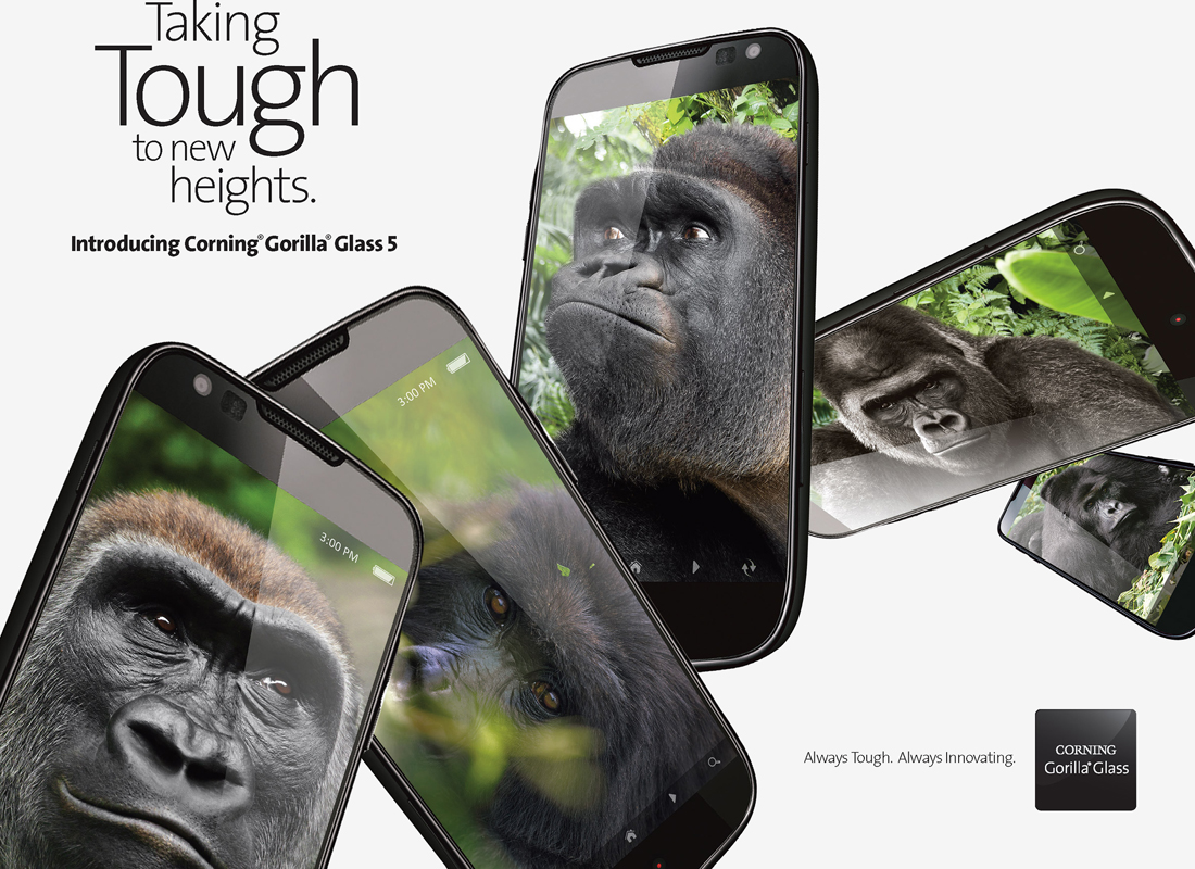 Corning's Gorilla Glass 5 offers improved protection against gravity