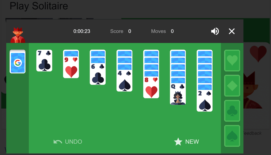 Google now lets you play solitaire and tic-tac-toe directly in its search results