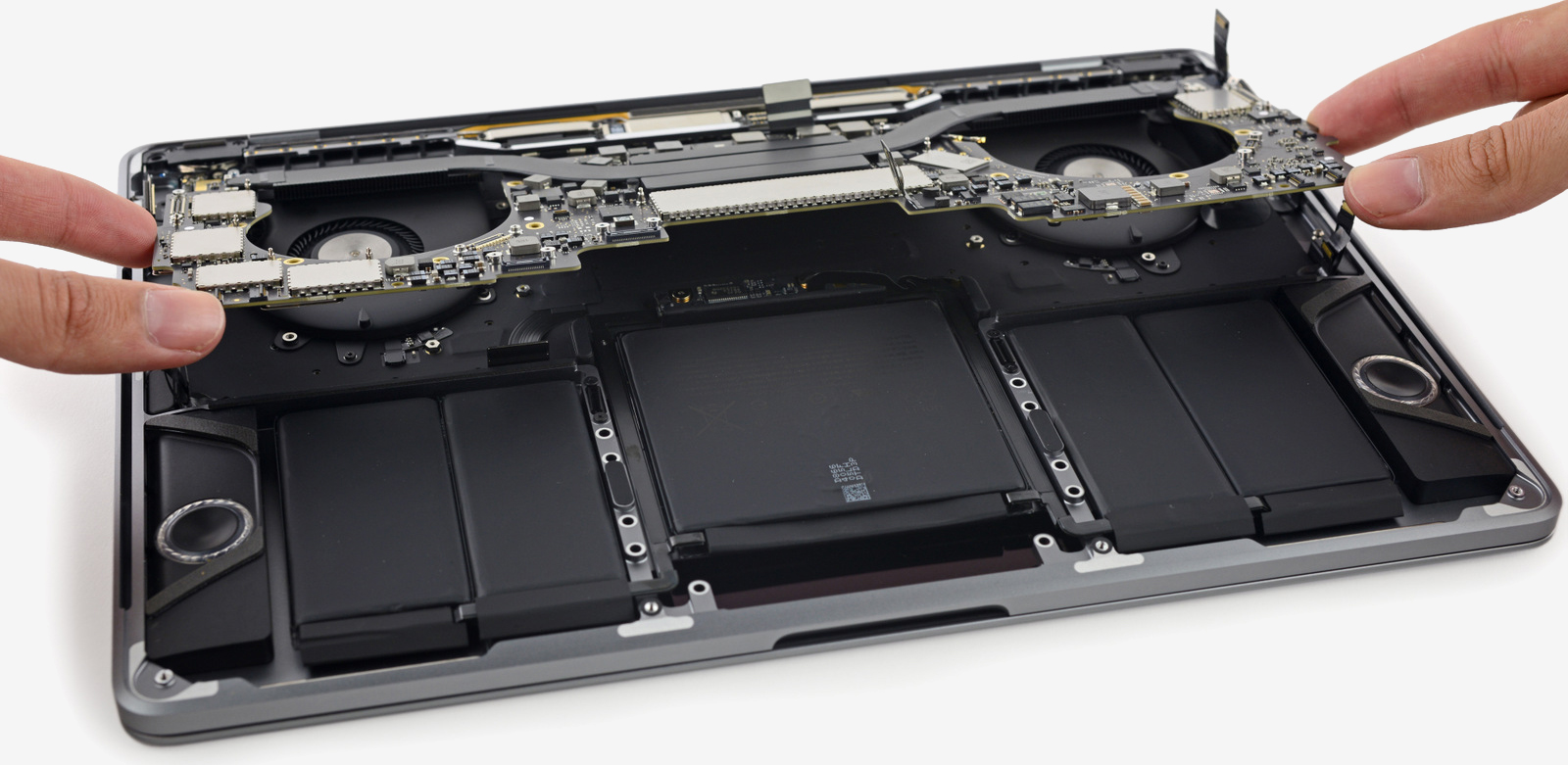 Teardown of 13-inch MacBook Pro with Touch Bar reveals fake speaker grills, fragile Touch Bar