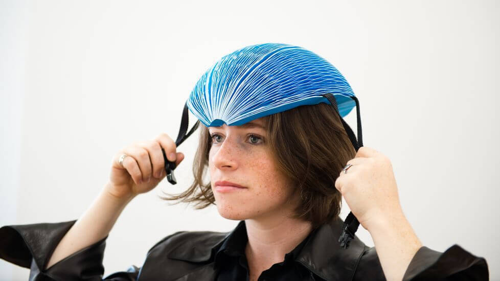 US inventor's folding paper bike helmet wins James Dyson award