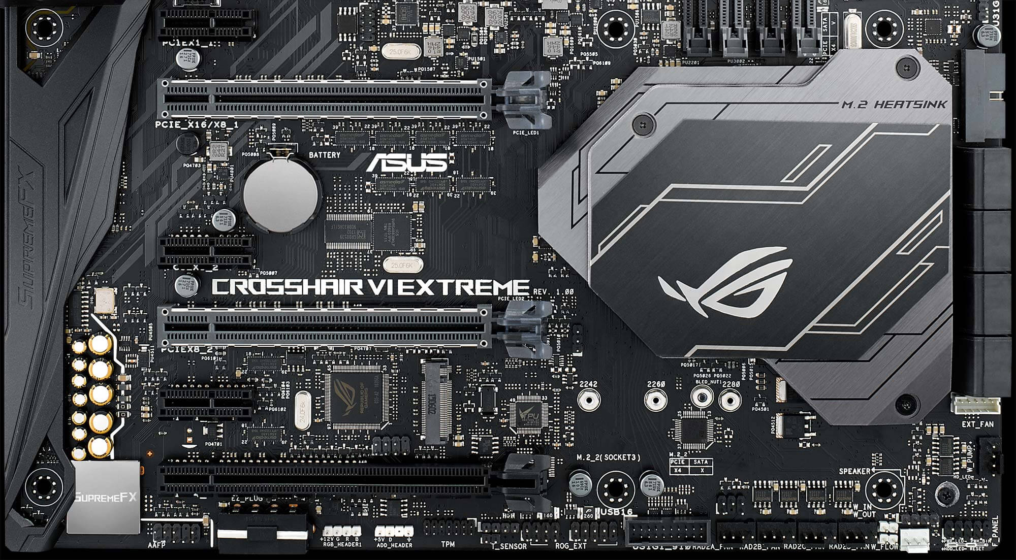 Asus debuts ROG Crosshair VI Extreme motherboard for Ryzen enthusiasts