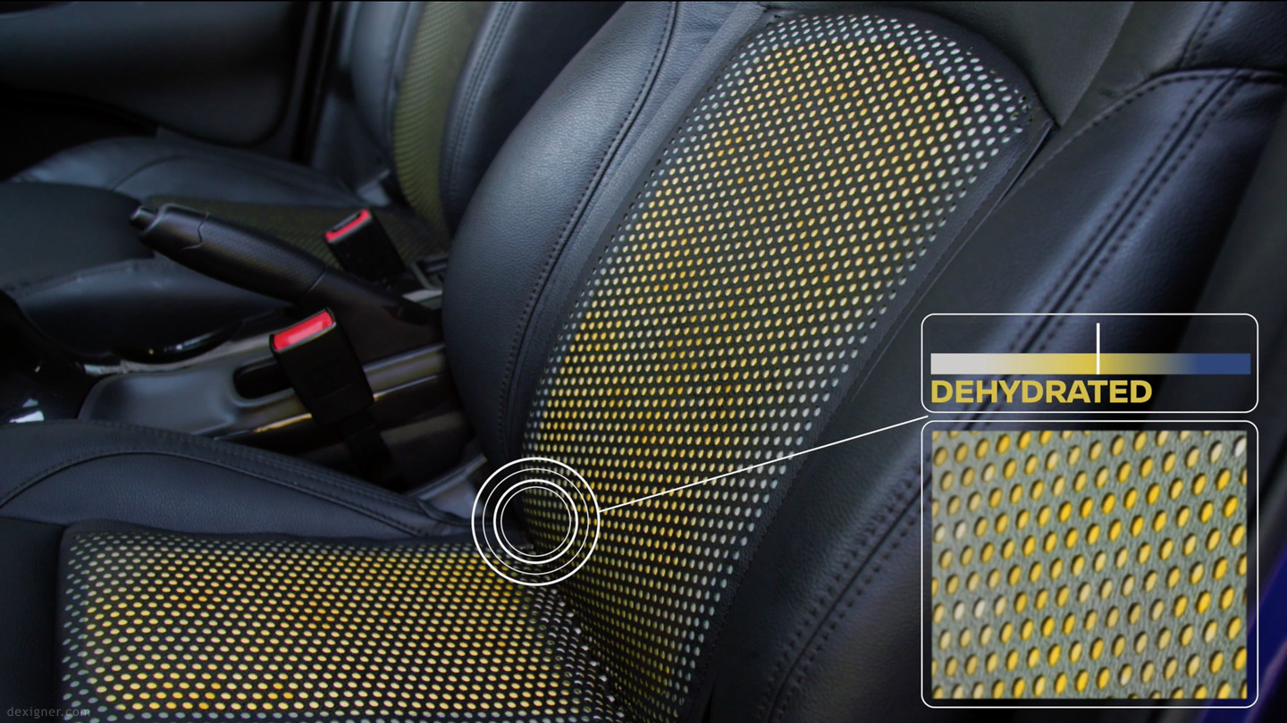 Nissan's sweat-sensing material lets you know when to take a drink