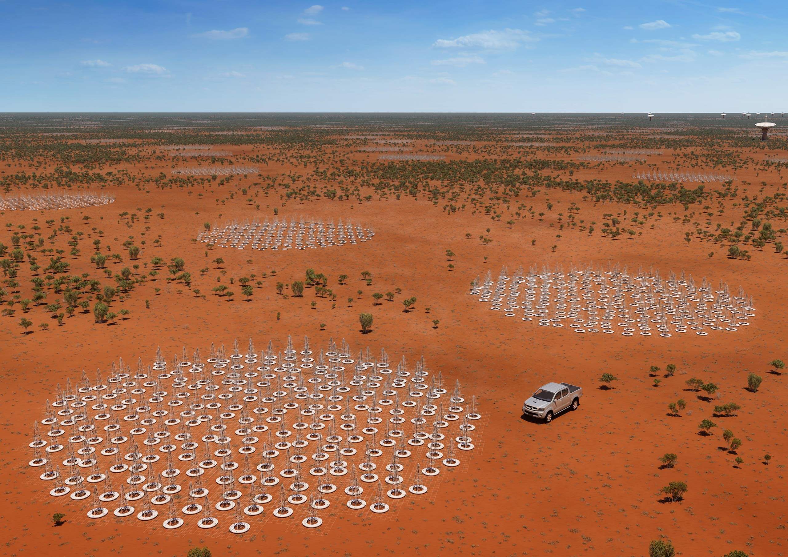 The Square Kilometer Array telescope is ten times bigger than any other in existence