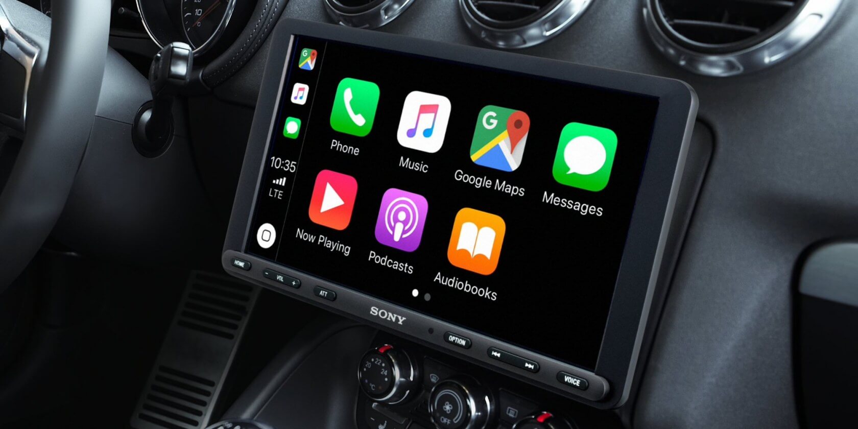 Bring Android Auto and CarPlay to your vehicle with Sony's massive 9-inch touch display