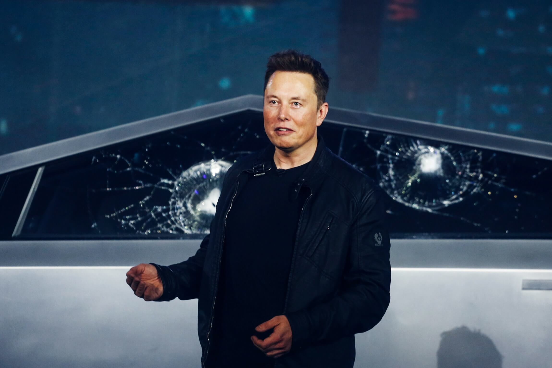 Elon Musk says sledgehammer weakened Cybertruck's windows