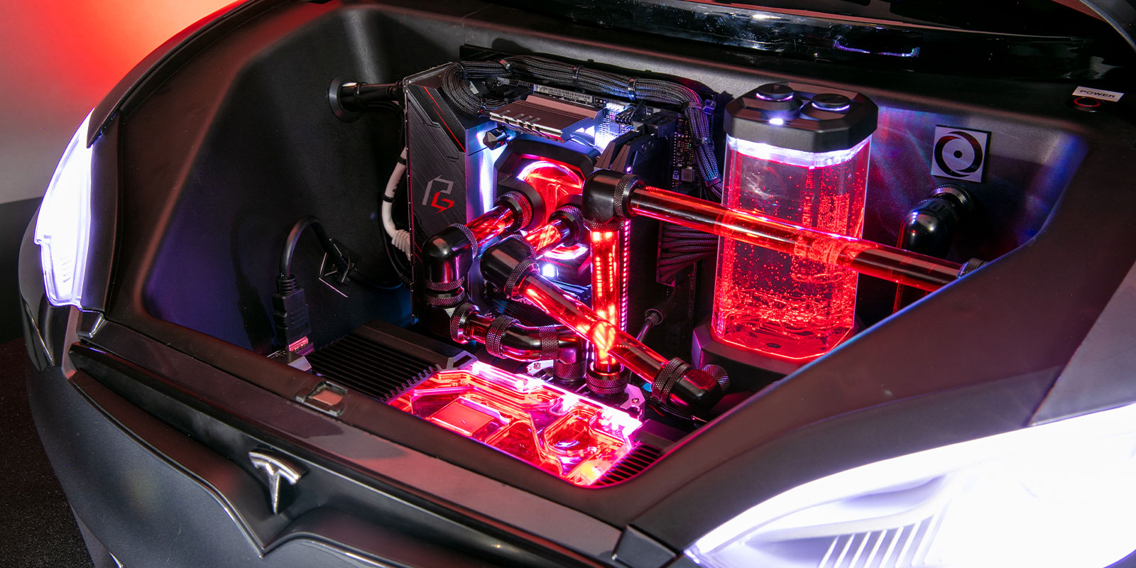 Origin goes ludicrous, crams gaming PC inside a mini Tesla Model S