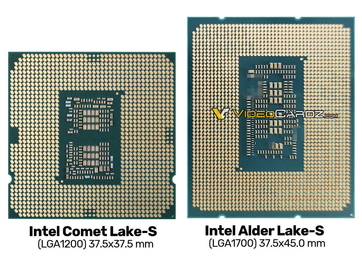 Purported first photo of Intel's rectangular Alder Lake-S CPU appears