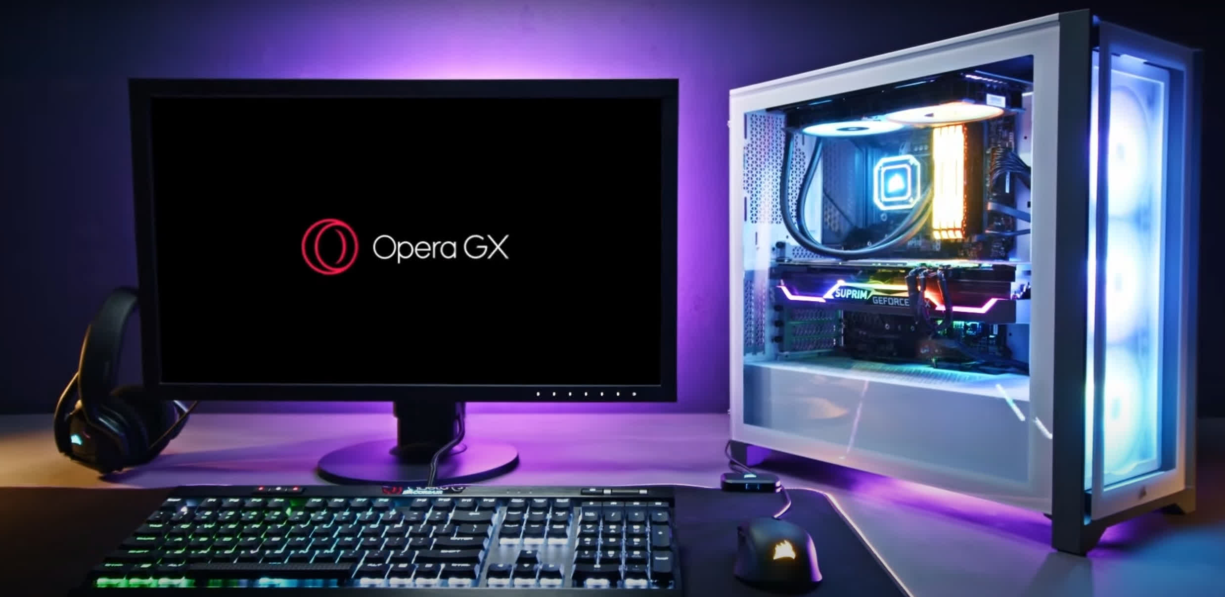 Corsair teams up with Opera to integrate RGB lighting with a web browser