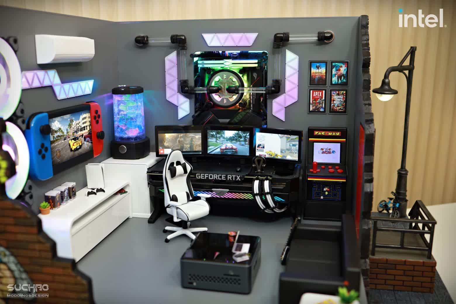 Check out this amazing custom PC designed to resemble a gamer's room
