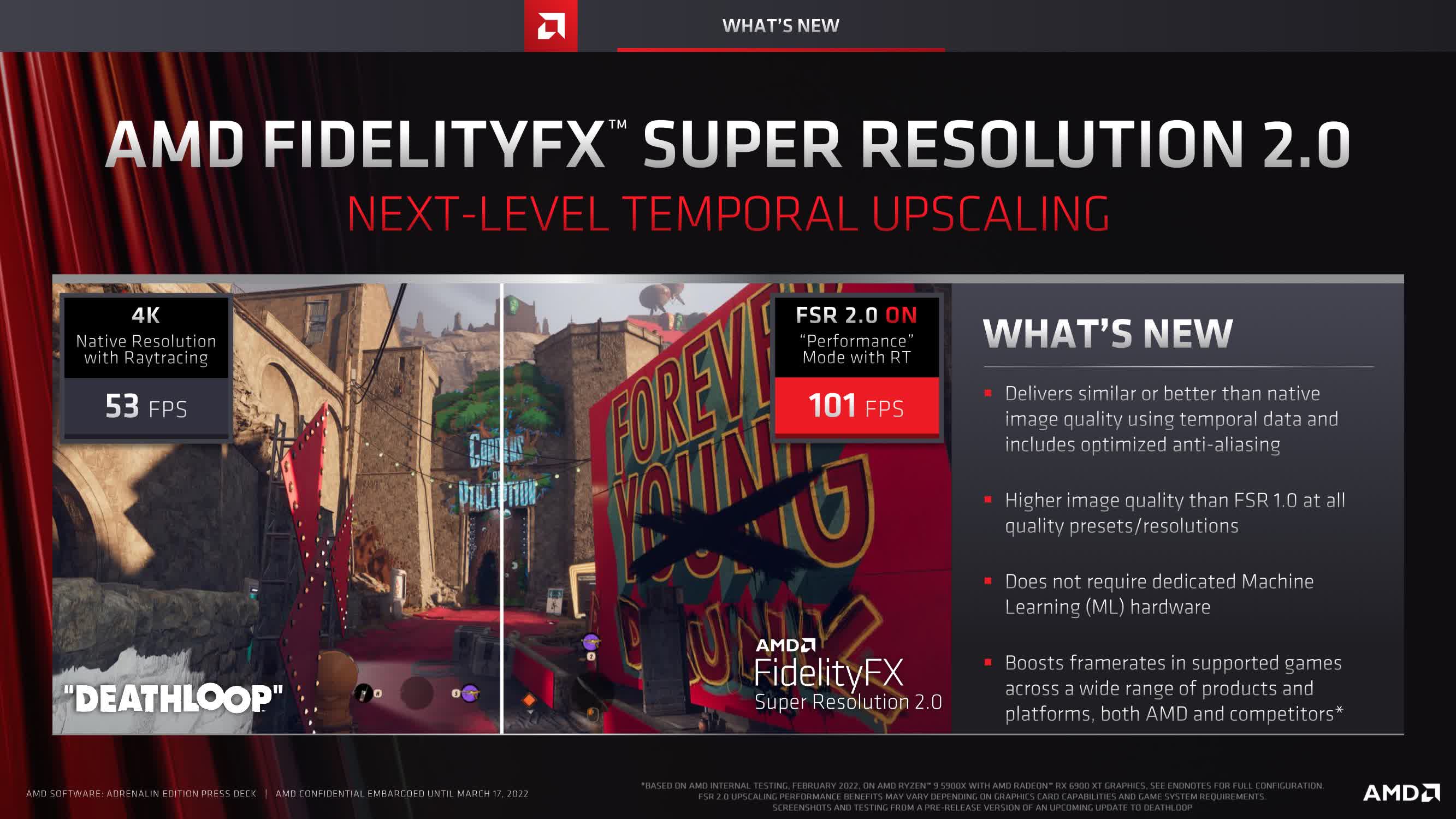 AMD set to upgrade Radeon GPUs to FidelityFX Super Resolution 2.0 soon, Radeon Super Resolution available today