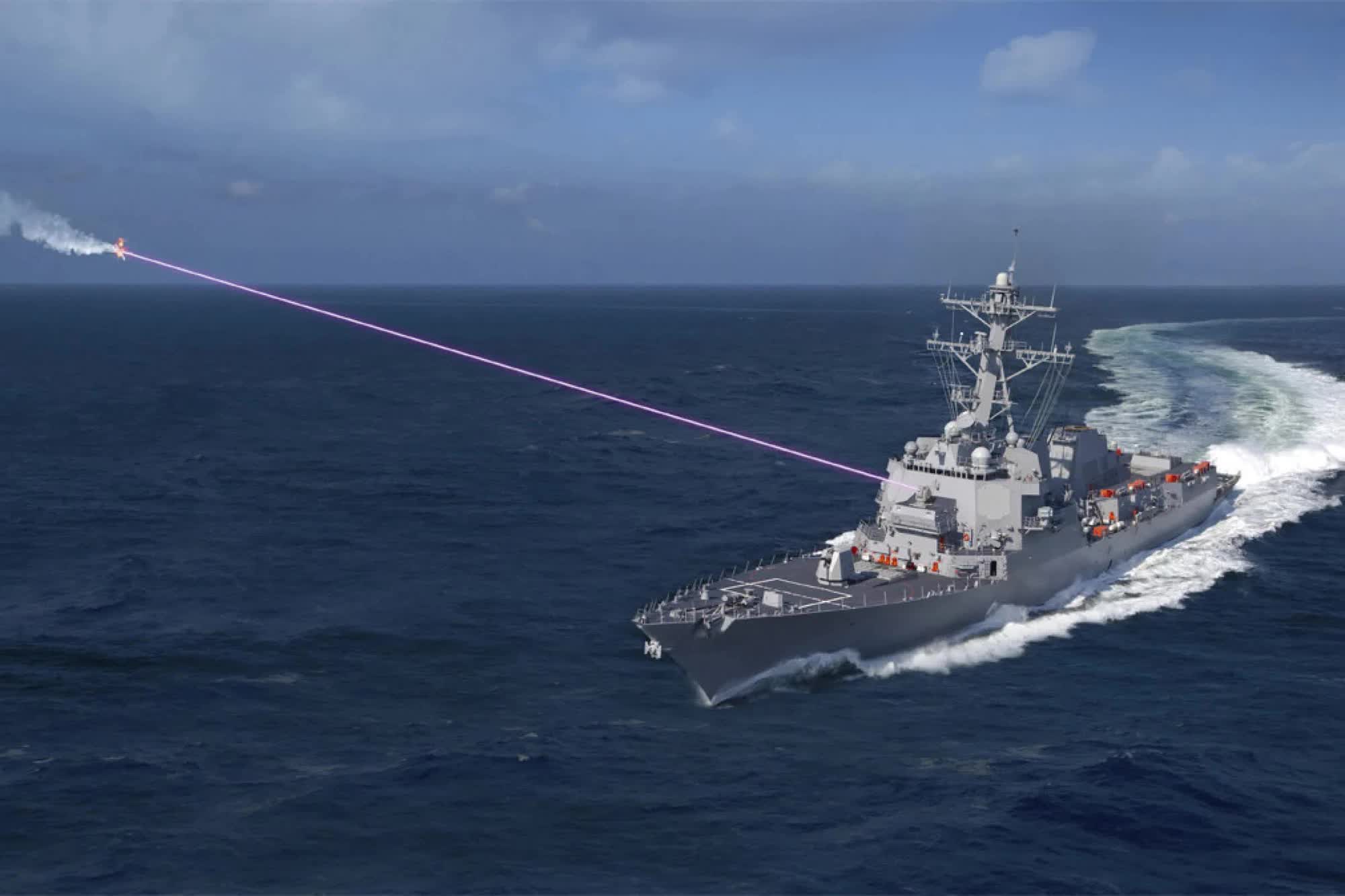 US Navy brings down drone with all-electric laser weapon for first time