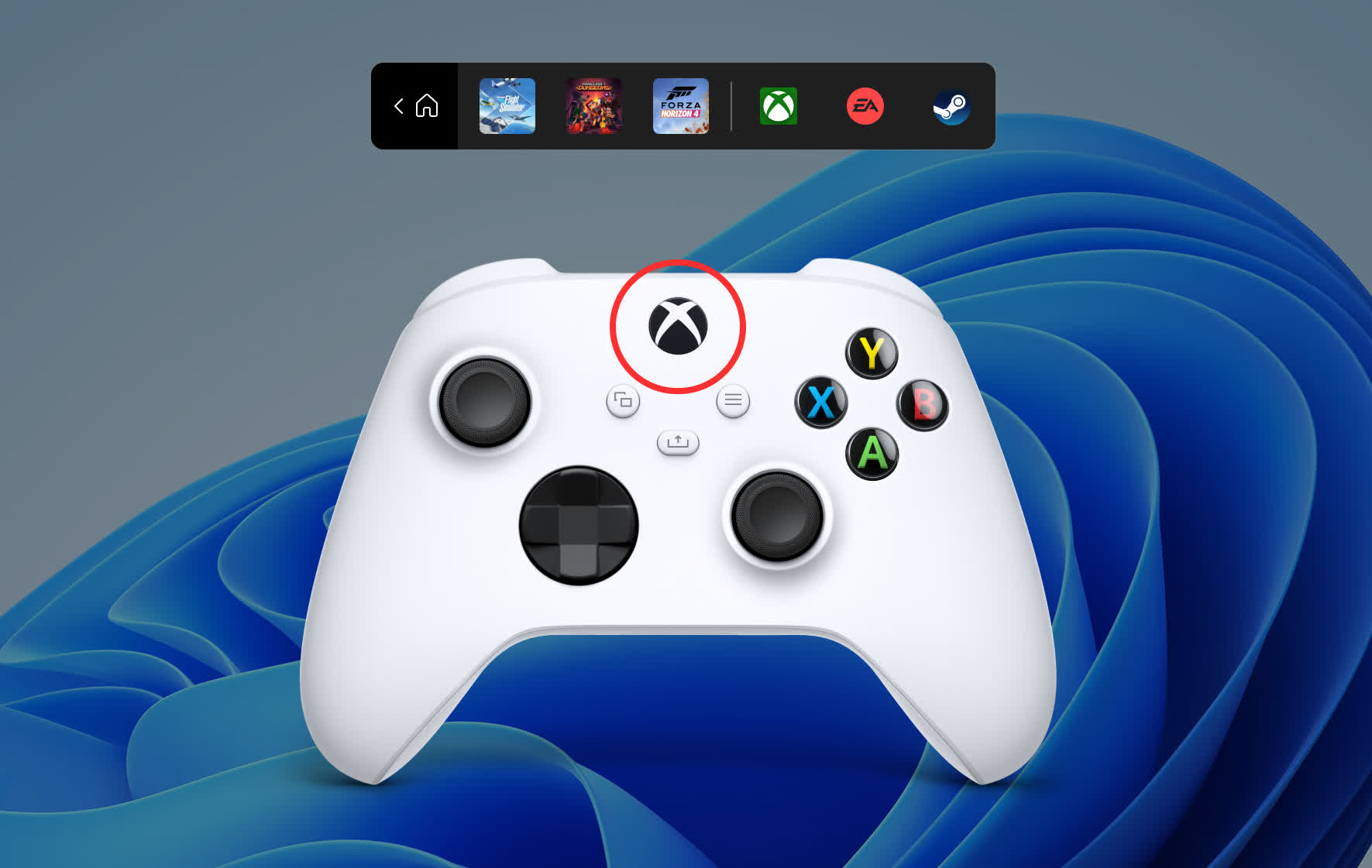 Windows 11 Insider adds controller-operated game bar