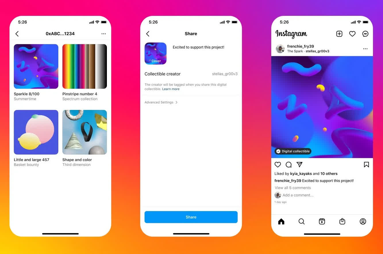 Instagram will start testing NFTs with select users this week
