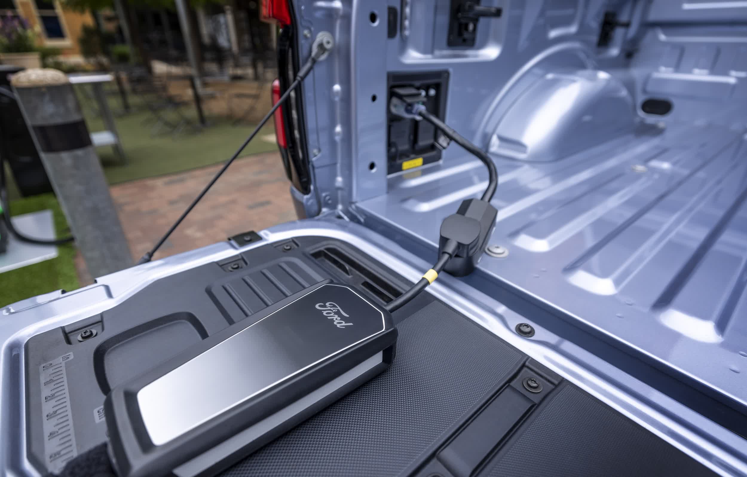 Ford's F-150 Lightning includes an adapter to recharge stranded Teslas