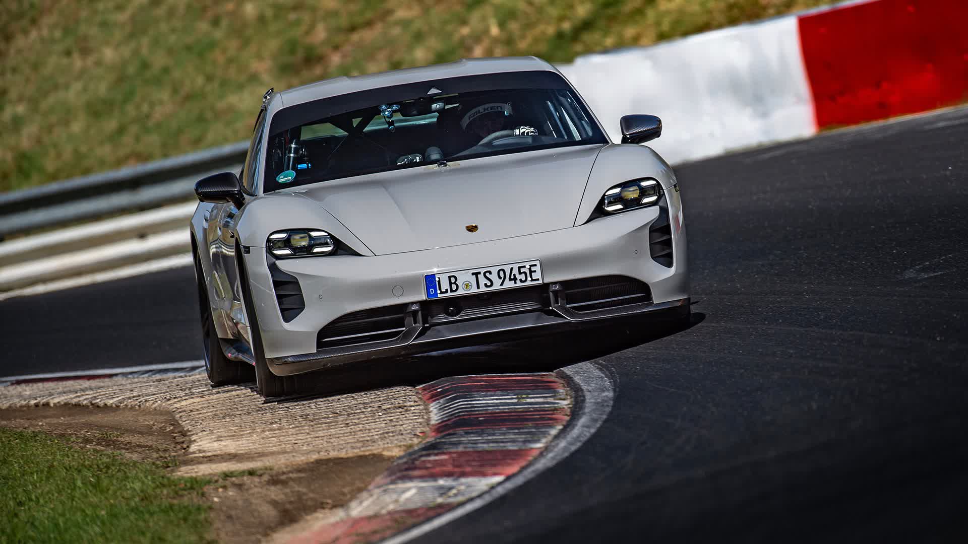 Porsche Taycan Turbo S leapfrogs Tesla Model S Plaid to become fastest production EV at the Nürburgring