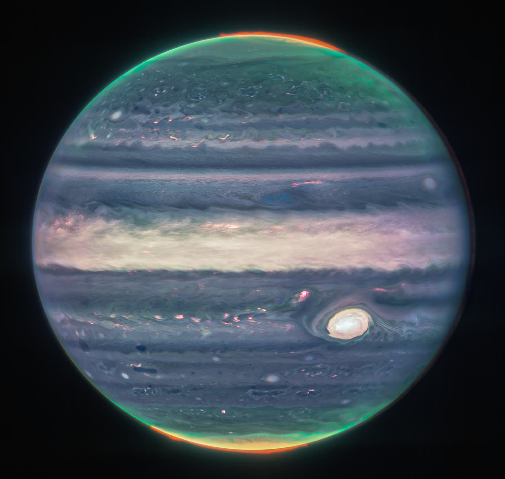 Jupiter's auroras, tiny moons showcased in latest Webb telescope images