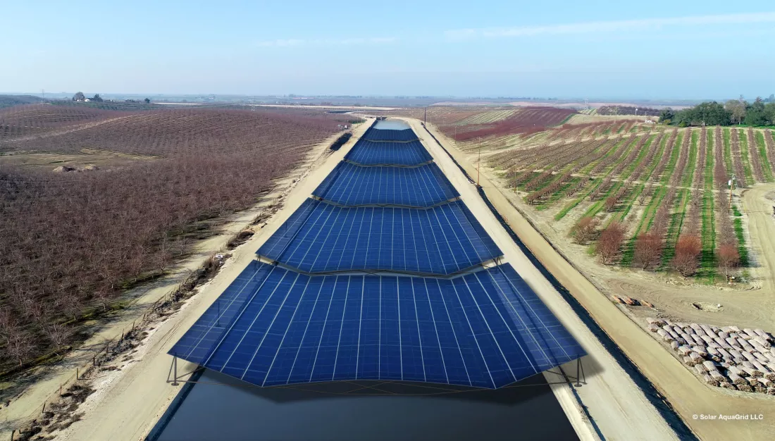 California is installing solar panels over canals