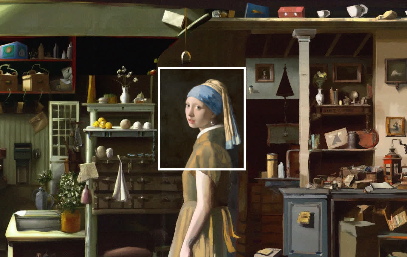 DALL-E machine learning can now imagine what lies beyond the frame of famous paintings