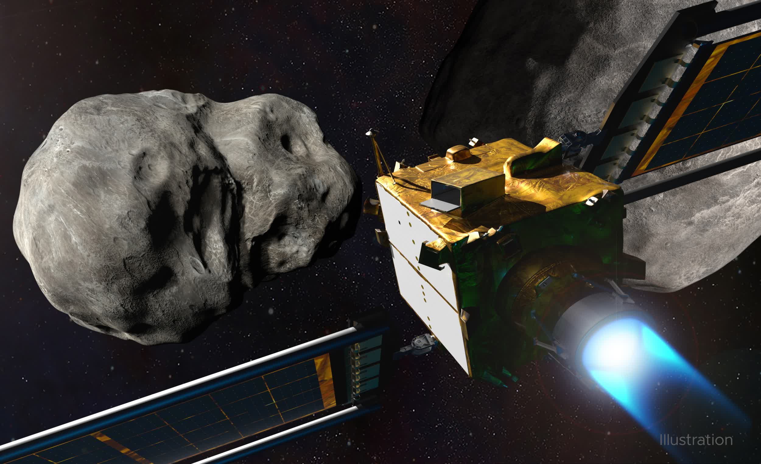 Watch NASA hit an asteroid with a spacecraft as it happened