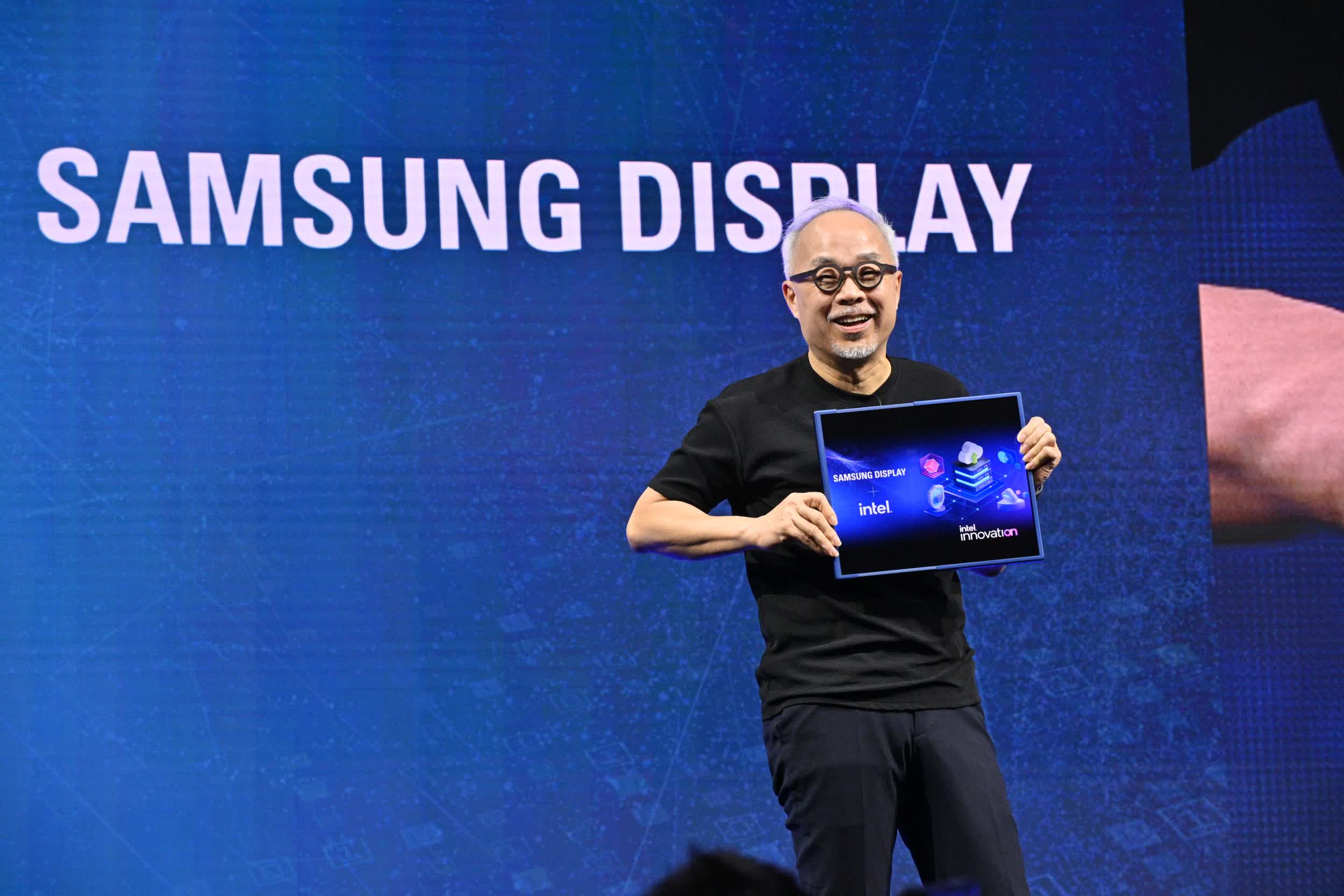 Intel and Samsung show off slideable display for future laptops