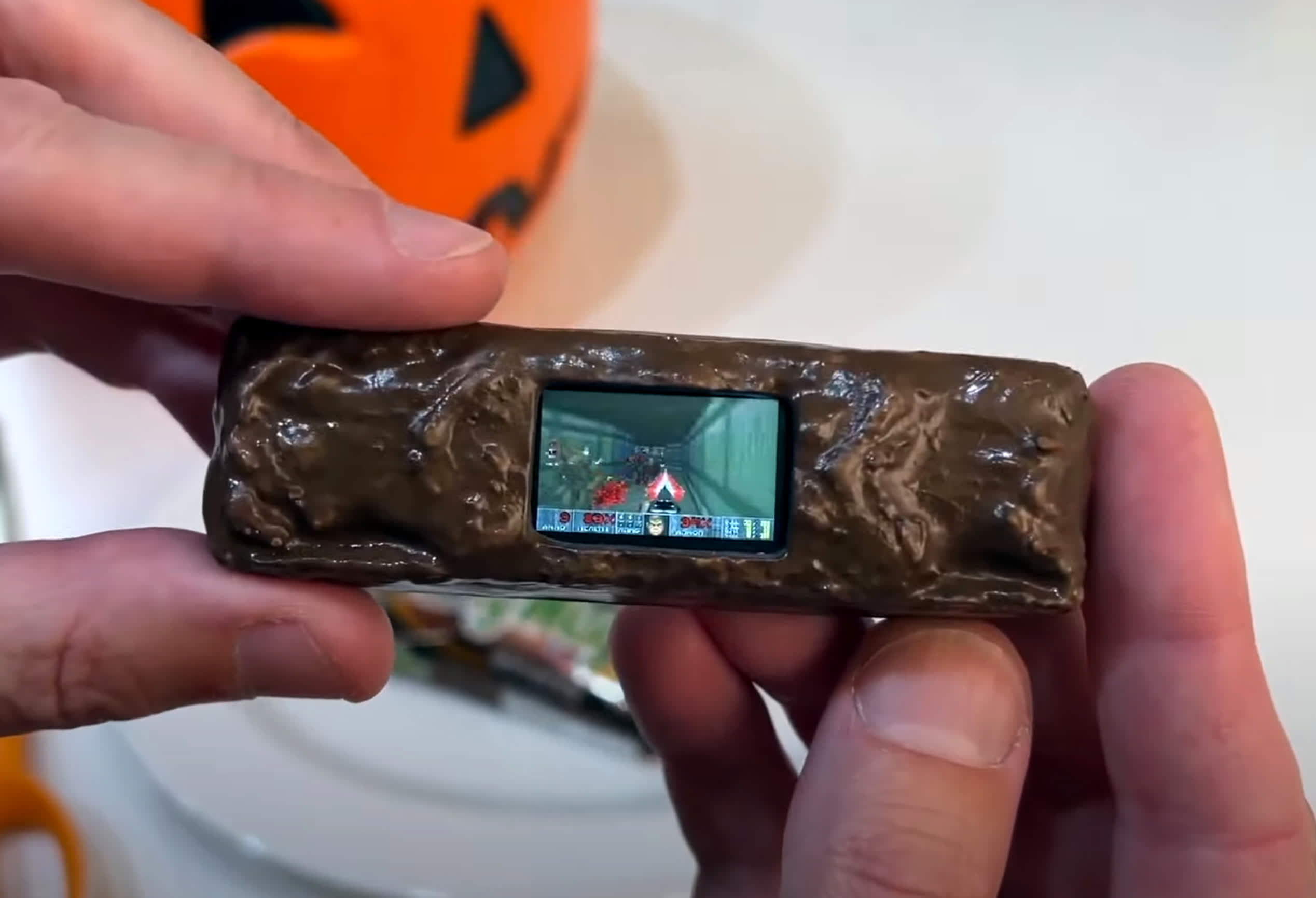 This candy bar running Doom is the best Halloween candy