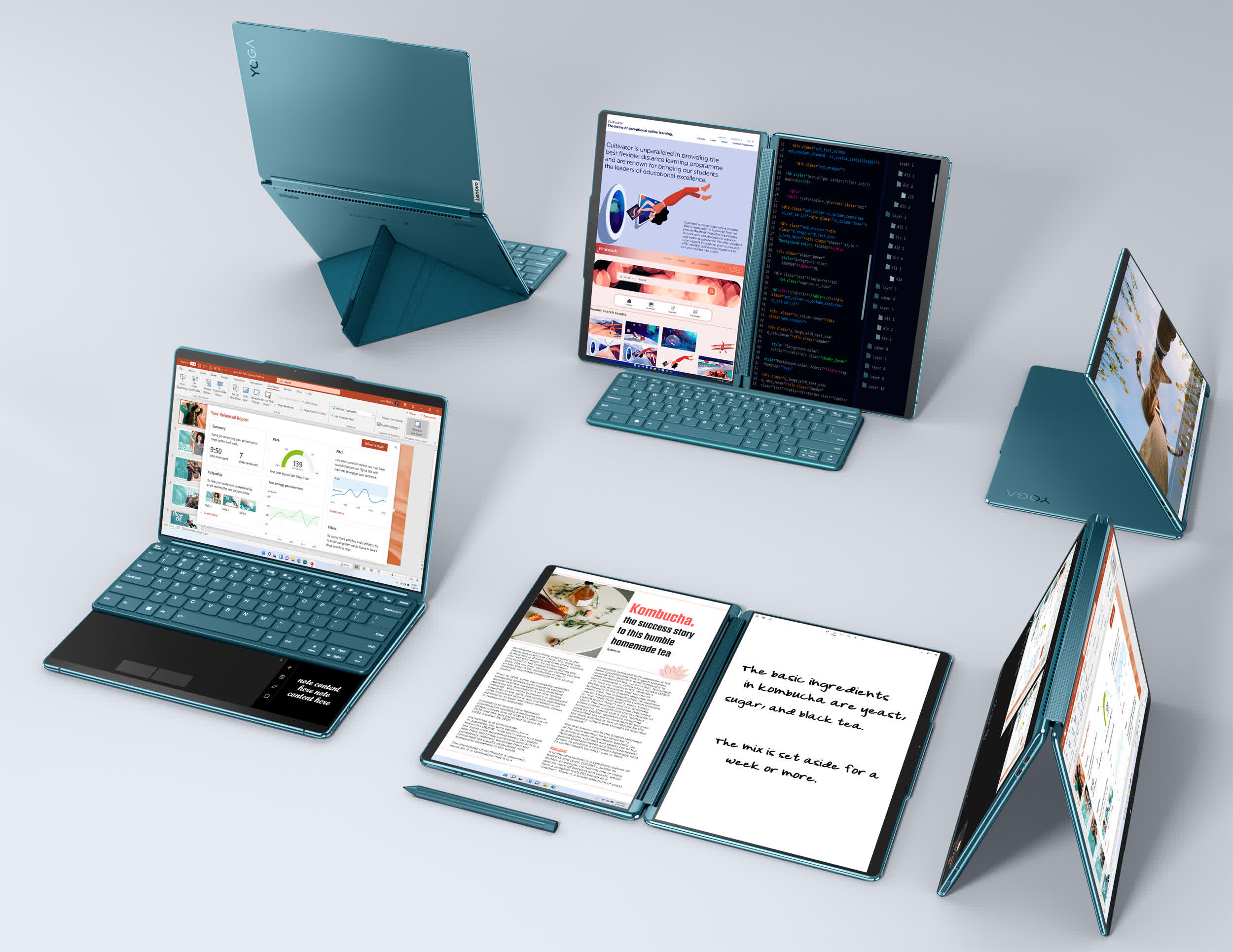Lenovo's Yoga Book 9i laptop packs dual 13.3 OLED touchscreens