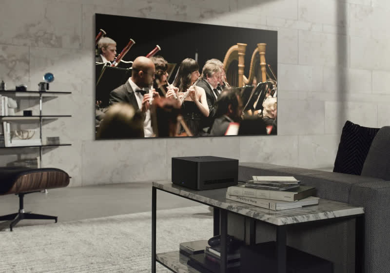 LG's 97-inch Signature OLED TV receives all audio and video signals wirelessly